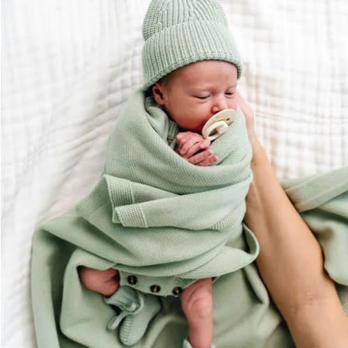 Knit Blanket - Sage