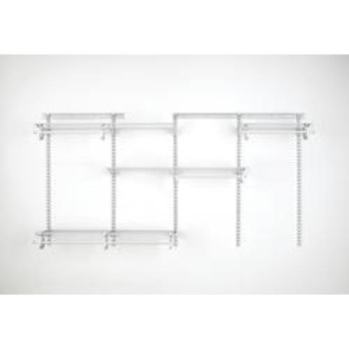 ClosetMaid® ShelfTrack® 60"W - 96"W x 84"H x 13"D White Wire Closet Kit