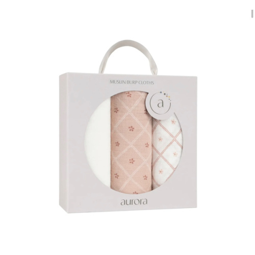 Aurora Classics Hypoallergenic Muslin Burp Cloth | 3-Pack