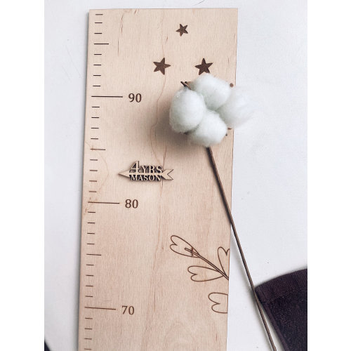 Personalized Birch Plywood Height Marker Arrows, Nursery Growth Chart