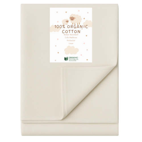 Organic Cotton Water-Resistant Baby Mattress Liner Sheet Pad Protector - 100% Organic, GOTS Certified