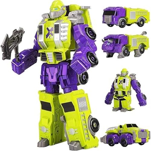 MIEBELY 2Pcs Magnetic Transforming Robot STEM Toy for Kids Ages 3-6