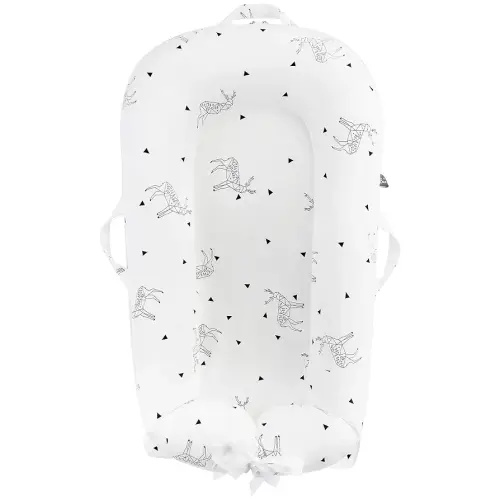 Newborn Baby Nest Sleep Pod Covers Only - for Dock A Tot Deluxe Plus + Extra Cover 100% Cotton Co Sleeping Replacement Cover Boys Girls(Fits Dockatot Deluxe+) (Triangle Dear)