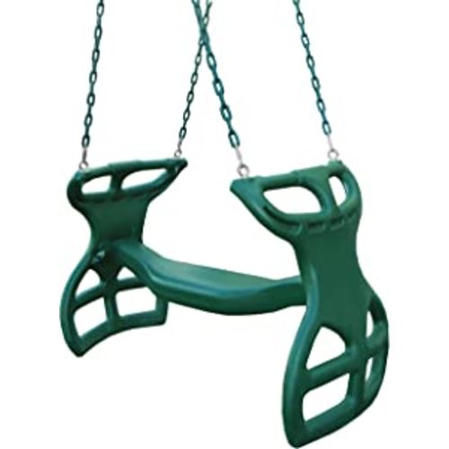 Amazon.com: Swing-N-Slide WS 3452 Heavy Duty Two Person Dual Glider Swing, with Coated Chains to Prevent Pinching, 18" W x 25 in H x 40" L, Green : Toys & Games