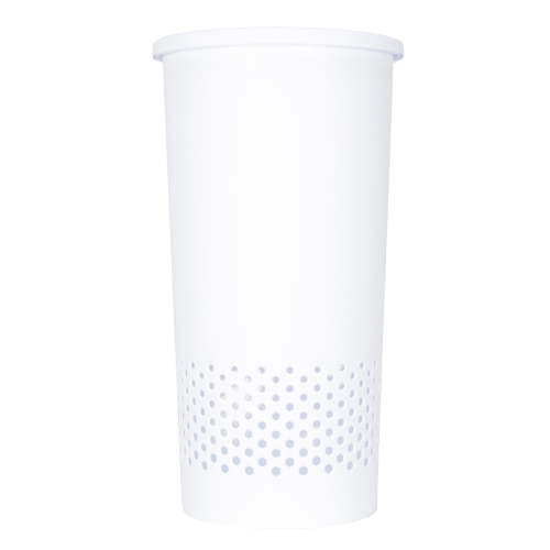 "Mainstays Round White Lidded Laundry Hamper with Ventilation Holes 13.46""D x 25.12""H"