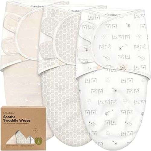 3-Pack Organic Baby Swaddle Sleep Sacks - Swaddles for Newborns, Infant 0-3 Months, Baby Girls, Boys, Soft & Snug Newborn Sleep Sack, Nursery Swaddling Blankets (Bumbly, OS)
