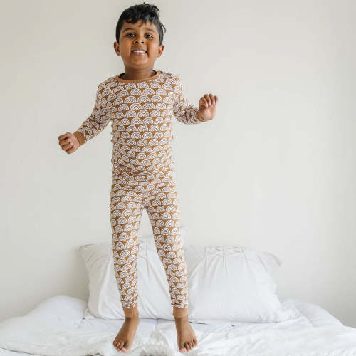 Rust Rainbows Two-Piece Pajama Set - Little Sleepies