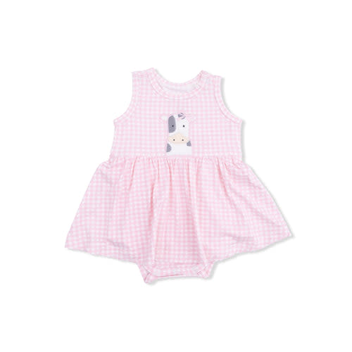 Cute Farm Animals Appliques - Tank Bodysuit Dress – Angel Dear