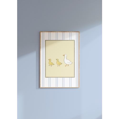 Duck Duck Goose Art Silly Goose Decor Playful Kids Art Duck Print Farm Nursery Decor Toddler Room Poster Playroom Printable Geese Print