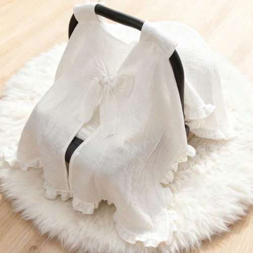 1pc Baby Stroller Cover With Bow Decor & White Lace, Suitable For Baby Stroller & Bassinet, Protect Baby From Sun, Dust And Wind, Newborn Gift | SHEIN USA