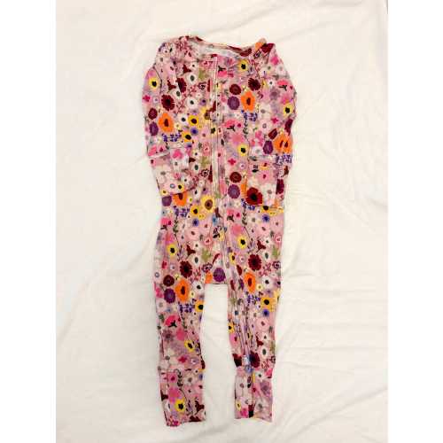 Taylor Grammy Dress Floral Infant Bamboo Zipper Romper *exclusive*