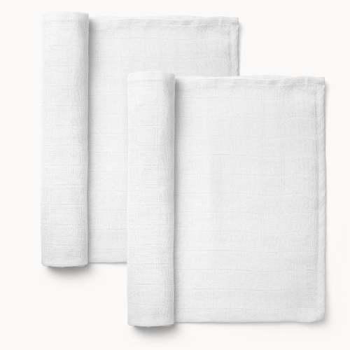 Lightweight Muslin Swaddle Blanket - White 2-Pack
