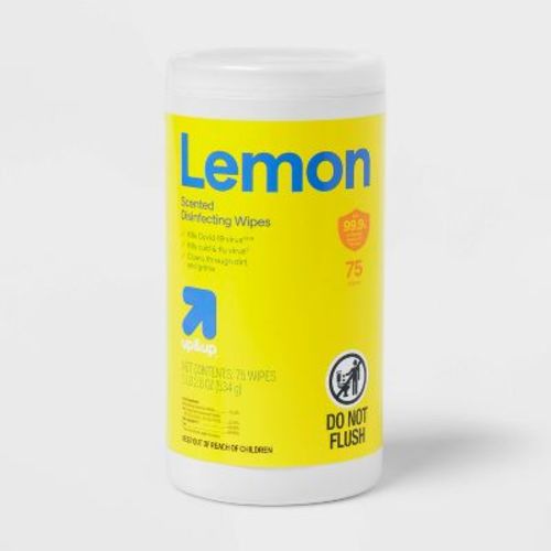 Lemon All Purpose Disinfecting Wipes - 75ct