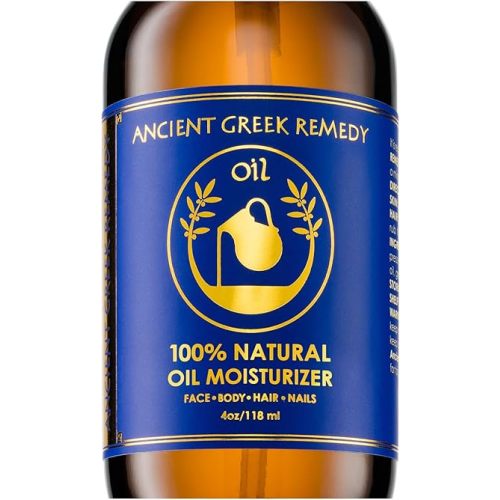 Ancient Greek Remedy After Shower Body Oil for Women - Organic Face Oil & Body Moisturizer for Dry Skin with Sweet Almond, Jojoba, Olive, Lavender and Vitamin E Oil - Natural Clean Skincare, 4 oz
