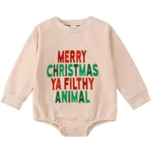 Newborn Baby Christmas Outfit, Todder Soft Wear crewNeck Long Sleeve PullOver for boy/girl Fall Clothes