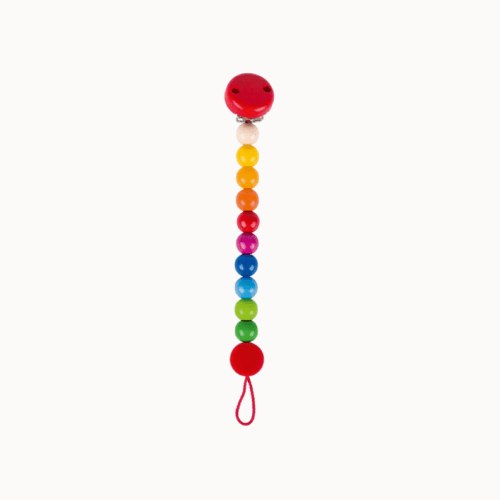 Goki - Rainbow Wooden Pacifier Clip Chain