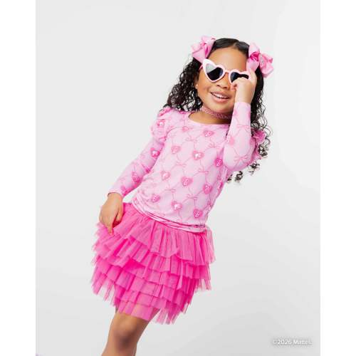 Barbie™ Bowtique Long Sleeve Top & Tulle Skort Set