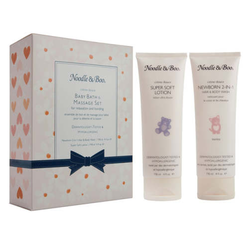 Baby Bath & Massage Gift Set - Hearts & Daisies – Noodle & Boo