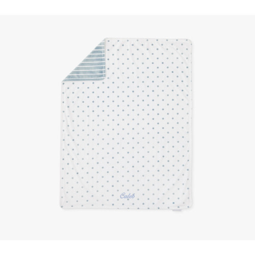 Dot & Stripe Chamois Baby Blanket