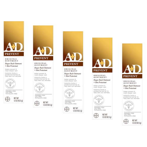 5 Pack A+D Original Ointment Diaper Rash Ointment & Skin Protectant 1.5 Oz Each