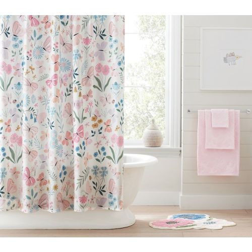 Wildflower Butterfly Shower Curtain