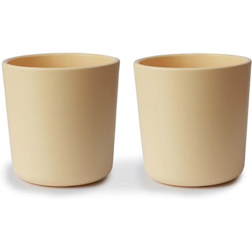 mushie Dinnerware Cups For Kids | Made in Denmark, Set of 2 (Daffodil)