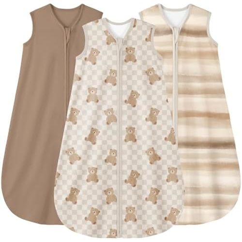 Yoofoss Baby Sleep Sack 0-6 Month 0.5TOG 100% Organic Cotton 2-Way Zipper