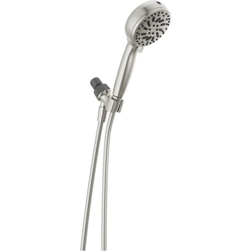 Delta Faucet ProClean Brushed Nickel Shower Head with Handheld, Showerhead with High Pressure Spray, Handheld Shower Head, 6 Spray Settings, SpotShield Brushed Nickel 75740SN