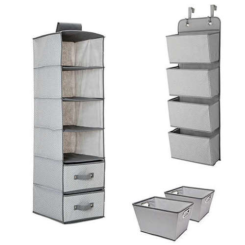 Delta Children 3-Piece Complete Nursery Organization Set in Grey