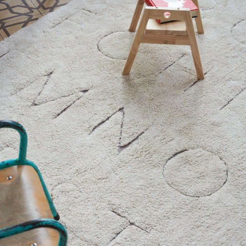 Lorena Canals ABC RugCycled Washable Rug - Natural, 4’7” X 6’7”
