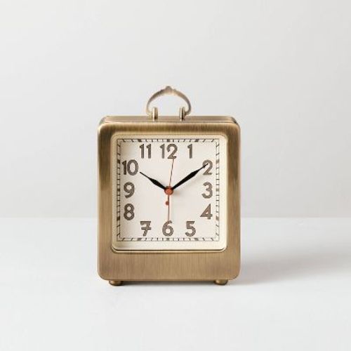 Mini Analog Table Clock Brass - Hearth & Hand™ with Magnolia