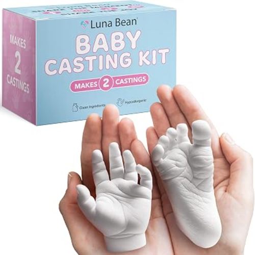 Luna Bean Baby Casting Kit - Hand & Foot Keepsake Mold, 2pc, New Mom Gift