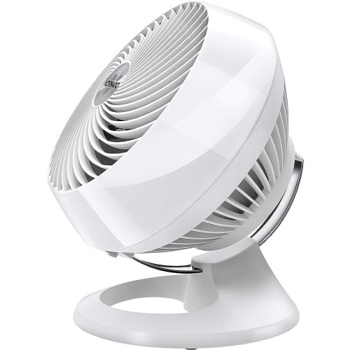 Vornado 660 Large Whole Room Air Circulator Fan with 4 Speeds and 90-Degree Tilt, 660-Large, White | Whole Room Air Circulator, Chrome Glide Bar, Quiet Cooling for Bedroom, Office, Dorm Room