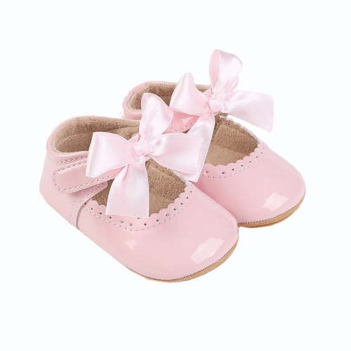 Itsun Baby Shoes,Infant Baby Girls Shoes Non-Slip Rubber Sole Slippers Princess Dress Wedding Shoes Newborn Crib Shoes First Shoes Pink 0-6 Months