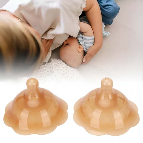 XIRQI 2pcs Breastfeeding Nipple Shield Double Suction Cup Silicone Nipple Shield Protector for Nursing Newborn