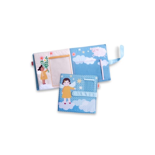 Baby Photo Album - Guardian Angel Soft Cloth Baby Photo Albums - Holds 8 4x6 Photos - New Baby Gift, Sensory Toy for Infants and Toddlers