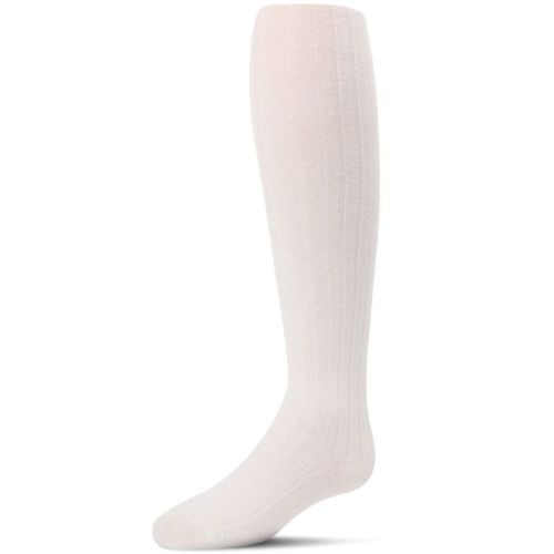 Memoi Ribbed Cotton Blend Basic Non-Binding Infant Tights
