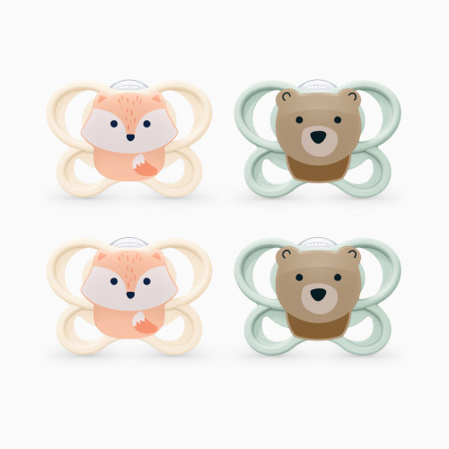 NUK Perfect Match Air Pacifiers - Fox/Bear, 0-6 Months, 4