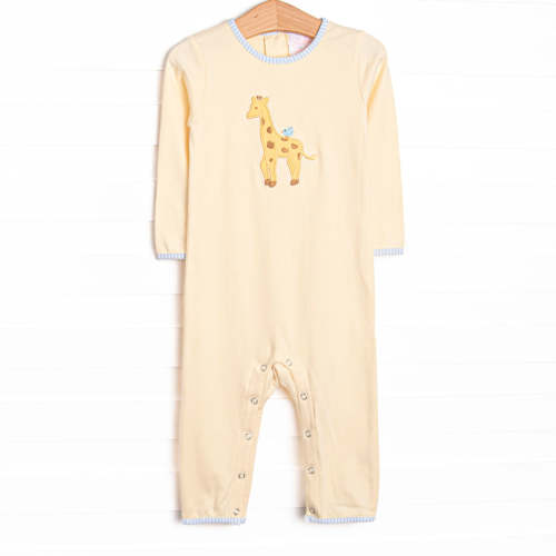 Savanna Stroll Applique Romper, Yellow – Stitchy Fish