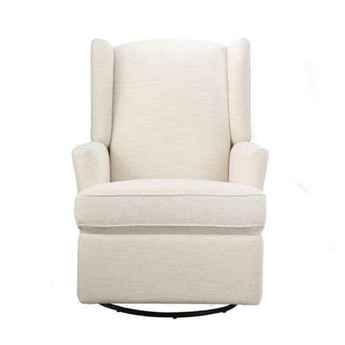 Second Story Home Heming Wingback Recliner Nursery Glider, Ivory