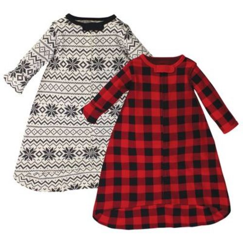 Touched by Nature Baby Organic Cotton Long-Sleeve Wearable Sleeping Bag, Sack, Blanket, Buffalo Plaid, 3-9 Months