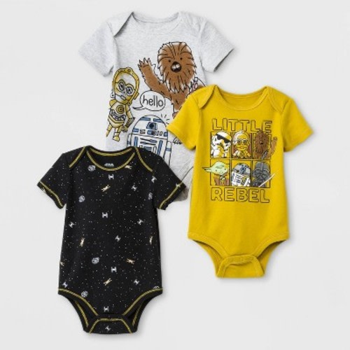 Baby Boys' 3pk Star Wars Bodysuit