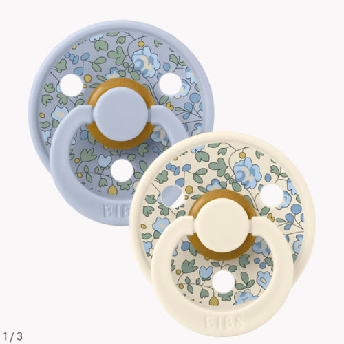 BIBS x LIBERTY Colour Pacifiers 2 Pack Eloise - Dusty Blue Mix