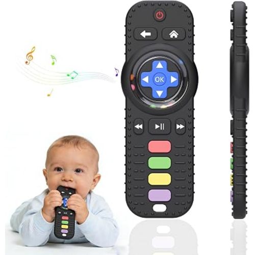 Baby Teething Toys, TV Remote Control Teether Chew Toys for 3-6-12 Months