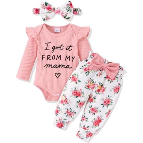 Baby Girl Clothes Newborn Infant Long Sleeve Outfits Fall Romper 3 Piece