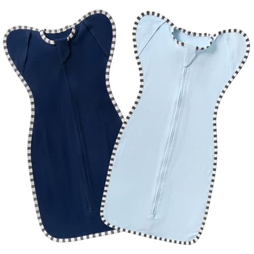 QUENESS BABY Transitional Swaddle Blanket Sack 2-Pack, Baby Sleep Sack, Arms Up Design, Newborn Swaddle for Boys Girls