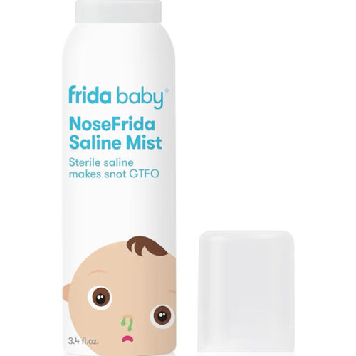 Frida Baby NoseFrida Saline Mist Spray, Baby Saline Nasal Spray Decongestant for Allergy Relief and Congestion Relief to Soften Nasal Passages, 3.4 fl.oz.