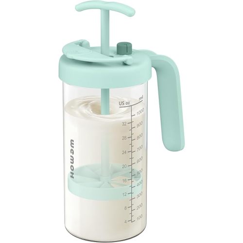 Borosilicate Glass Formula Mixing Pitcher – 32oz True Mixing Capacity, Time Dial for Freshness Tracking, Dishwasher-Safe, BPA-Free Lid, Perfect for Breastmilk Pitcher Method & Multi-Baby Feeding