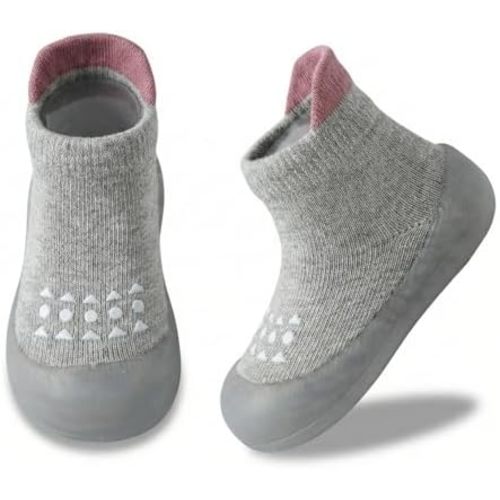 Baby Sock Shoes Toddler Walking Shoes Infant Non-Slip Slippers with Soft Rubber Sole Baby Boys Girls Sneakers