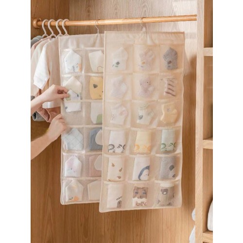 1pc 30-Compartment Hanging Storage Bag For Kids, Double-Sided Wall-Mounted Organizer For Baby Drool Bibs, Underwear, Socks, Jewelry, For Love Valentine | SHEIN USA